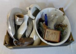 Medicine bottles, bed pans etc