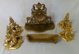 Gilt wall brackets etc