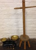 Set of scales with bell weights & dolly peg & panchion