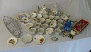 Ceramics inc Royal Albert cups, mugs, plates etc