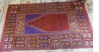 Red Middle Eastern  rug approx 205cm by 117cm