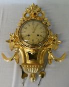 Swedish gilt wall clock