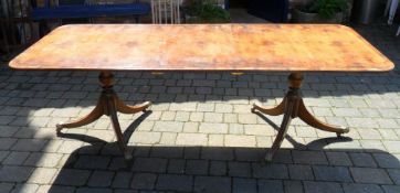 Twin ped Regency style dining table by G.T. Rackshaw Worcester