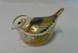 Royal Crown Derby 'Gold Crest' with gold stopper