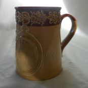 Doulton Lambeth Queen Victoria 60 year Jubilee tapering mug