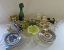 Morano style fish, commemorative ware mugs, plates etc