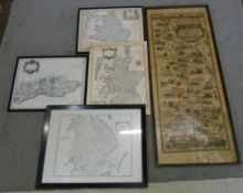 Various maps of England & Scotland