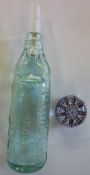 Arnold & Co Lincoln Ltd glass bottle with marble & Perthshire glass paperweight