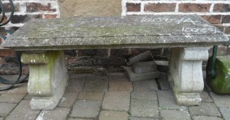 Concrete garden bench