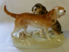 Royal Dux figure of two dogs