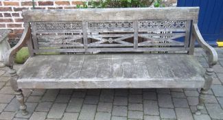 Early 20th Cent. wooden garden bench