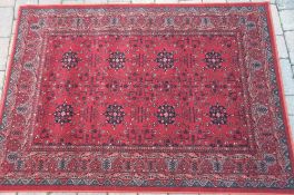 Red Afghan traditional design rug 170cm by 120cm