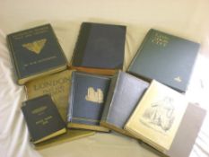 7 books on London inc London Town Past & Present, South London, Dicken's London, The British Rail