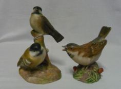 2 bird figures by Royal Worcester