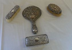 Silver dressing table set