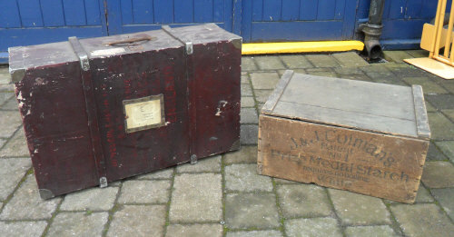 J & J Coleman box & old suitcase