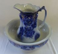 Ceramic toilet jug & bowl