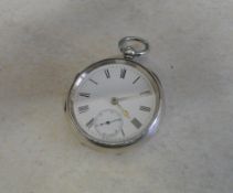Silver pocket watch, Birm 1927