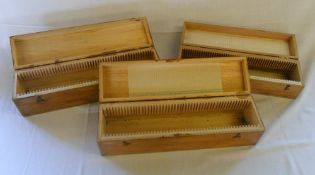 3 lantern slide boxes (empty)