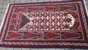 Persian Baluchi hand woven tribal rug 188 cm by 114cm