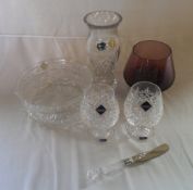 Edinburgh Crystal glasses, bowl, Caithness glass etc