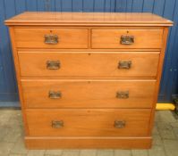 Edw satinwood/maple? chest of drawers