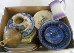 Ceramics inc blue & white plates, bowls, jug etc