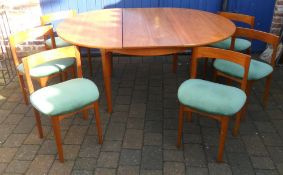 Natham extending dining table & 6 chairs extending to 5ft 6in