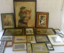 Lg sel of prints & pictures, inc Peek Frean & Co's biscuits and cakes advertising print etc