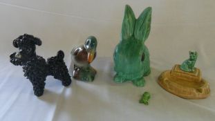 Sylvac rabbit & ashtray etc
