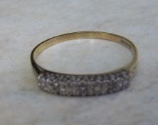 9ct gold & diamond eternity ring - size approx U 1/2