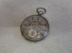 Piquerez Geneve pocket watch inscribed 'Fine Silver'