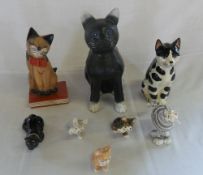 Various cat figures