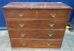 Geo style mah chest of drawers