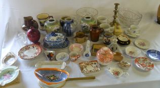 Lg box of mixed ceramics inc Noritake, Spode ginger jar etc