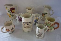 9 ceramic jugs