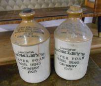 2 Bromley's of Grimsby 'Silver Foam' 1925 bottles