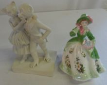 Coalport 'Beauty & The Beast' limited edition & 'Sweet Holly' Worcester figurines