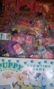 Over 100 Puppy in my Pocket dogs, game, pogs, badges etc from 1990's
