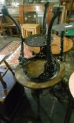 Cast iron pub table, table base & cast iron stand