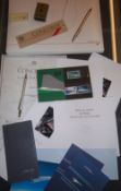 Concorde memorobilia collection inc flight certificate, pen, pencil, luggage tag, note paper, stamps