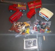 Corgi caravan, Danger Man cards, Chipperfield's trucks, toy soldiers, etc from 1960's