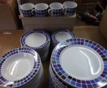 2 boxes of approx 100 pcs 60's style part dinner service