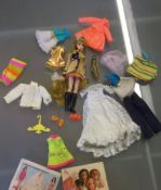 Pippa 1960's doll, outfits, shoes, leaflet, etc