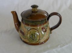 Doulton Lambeth William Gladstone teapot (slight chip to the base & spout)