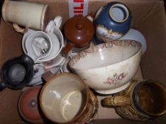 Mixed box of ceramics inc tankards