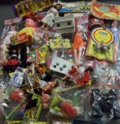 Box of mostly unopened 1960's pocket money toys, including cereal model kits