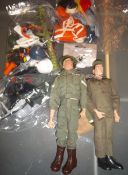 2 1960's Action Men dolls, outfits & accessories inc iron cross medal, etc