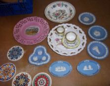 Ceramics inc Crescent china, Wedgwood mini decorative plates, etc