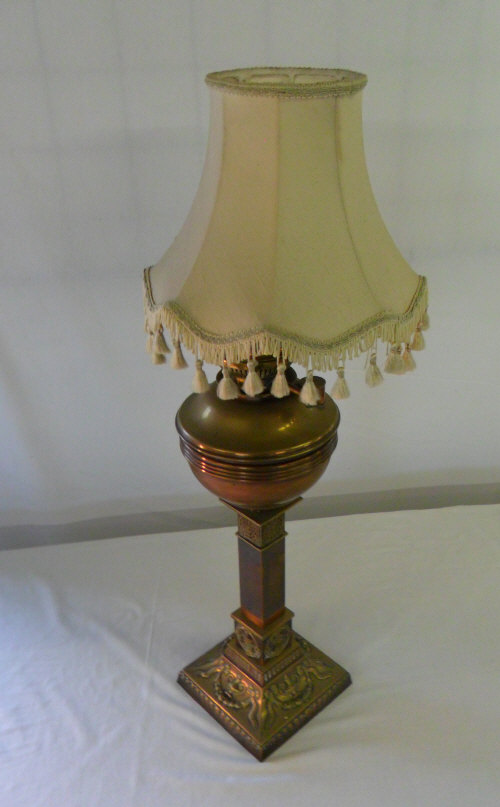 Brass table lamp size approx 73cm